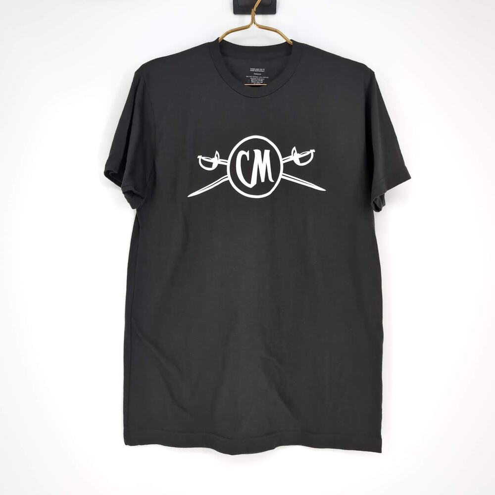 Captain Morgan Unisex Black with White Logo Tangerine Cotton T-Shirt - Size M